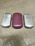 Vtg 3 Pc Cigarette Lighter Lot Winston NO BULL and Leather Cover Select Trading