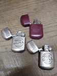 Vtg 3 Pc Cigarette Lighter Lot Winston NO BULL and Leather Cover Select Trading