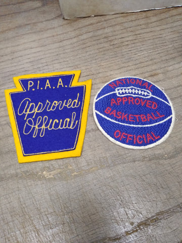 Vtg Cloth Patch Lot PIAA Approved Official National Approved Basketball Official