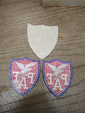 Vtg PAF Polish American Falcons 3 Piece Cloth Jacket Sleeve Hat Patch Lot Nice!