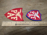 Vtg PAF Polish American Falcons 3 Piece Cloth Jacket Sleeve Hat Patch Lot Nice!