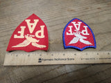 Vtg PAF Polish American Falcons 3 Piece Cloth Jacket Sleeve Hat Patch Lot Nice!