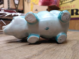 Vtg Blue Piggy Bank Grand Bend Canada Souvenir Nice Shape!