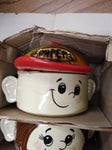 Vtg 1978 Enesco Family Soupers 6 Pc Set Character Soup Mugs 14 to 18 Ounce Japan
