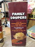 Vtg 1978 Enesco Family Soupers 6 Pc Set Character Soup Mugs 14 to 18 Ounce Japan
