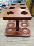 Vtg Fairfax Walnut 6 Smoking Tobacco Pipe Stand Rack Holder Nice Shape!