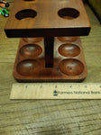 Vtg Fairfax Walnut 6 Smoking Tobacco Pipe Stand Rack Holder Nice Shape!