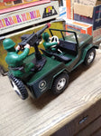 Vtg 1985 Heartland Patrol Jeep Mystery Action Battery Operated Lights Up in Box!