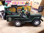 Vtg 1985 Heartland Patrol Jeep Mystery Action Battery Operated Lights Up in Box!