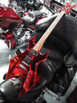 Vtg BC Rich Warlock Transparent Red Acrylic Electric Guitar F902924 Serviced