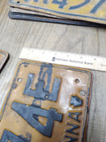 Vtg Pair of 1930 Pennsylvania 6774E License Plates Man Cave Rat Rod