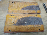 Vtg Pair of 1930 Pennsylvania 6774E License Plates Man Cave Rat Rod