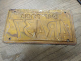 Vtg 1947 Pennsylvania 4R437 License Plate Man Cave Rat Rod
