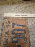 Vtg 1965 Virginia TRH 4 907 License Plate Man Cave Rat Rod