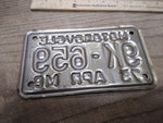 Vtg 1975 Mo Missouri 9K 659 Motorcycle License Plate Man Cave Rat Bike