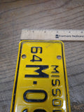 Vtg 1964 Mo Missouri M 091 Motorcycle License Plate Man Cave Rat Bike