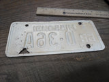 Vtg 1962 Missouri D 36A Motorcycle License Plate Man Cave Rat Bike