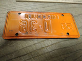 Vtg 1958 Missouri D 36 Motorcycle License Plate Man Cave Rat Bike