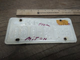 Vtg 1968 Missouri 13 868 Motorcycle License Plate Man Cave Rat Bike