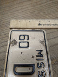 Vtg 1960 Missouri D 36A Motorcycle License Plate Man Cave Rat Bike
