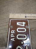 Vtg 1971 Missouri 12 004 Motorcycle License Plate Man Cave Rat Bike
