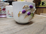 Vtg Fancy Embossed 3-D Lusterware Gold Mustache Coffee Tea Cup Germany Nice!