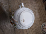 Vtg Fancy Embossed 3-D Lusterware Gold Mustache Coffee Tea Cup Germany Nice!