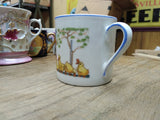 Vtg Baby Ducks Little Boy Reading Book Porcelain Childs Juice Tea Cup Germany!