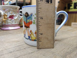 Vtg Baby Ducks Little Boy Reading Book Porcelain Childs Juice Tea Cup Germany!