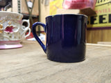 Vtg Woman Cherub Fancy Lusterware Cobalt Blue Gold Coffee Tea Cup Germany Nice!