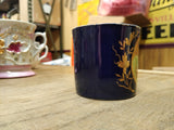 Vtg Woman Cherub Fancy Lusterware Cobalt Blue Gold Coffee Tea Cup Germany Nice!