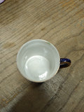 Vtg Woman Cherub Fancy Lusterware Cobalt Blue Gold Coffee Tea Cup Germany Nice!