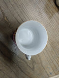 Vtg Erphila Fancy Floral Lusterware Gold Pink White Coffee Tea Cup Germany Nice