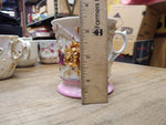 Vtg Erphila Fancy Floral Lusterware Gold Pink White Coffee Tea Cup Germany Nice