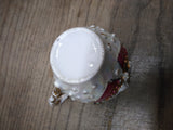 Vtg Fancy Dogwood Flower Lusterware Gold Pink White Coffee Tea Cup Germany Nice!
