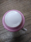 Vtg Fancy Embossed A Present 3-D Lusterware Pink Coffee Tea Cup Germany Nice!