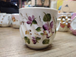 Vtg Fancy Remember Me Lusterware Pink Floral Coffee Tea Cup Germany Nice!