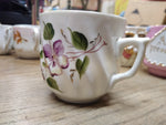 Vtg Fancy Remember Me Lusterware Pink Floral Coffee Tea Cup Germany Nice!