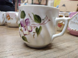 Vtg Fancy Remember Me Lusterware Pink Floral Coffee Tea Cup Germany Nice!