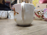 Vtg Remember Me Fancy Lusterware Brown Gold Pink Coffee Tea Cup Germany Nice!