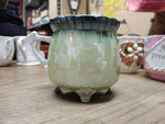 Vtg From A Friend Fancy Lusterware Green Gold White Coffee Tea Cup Germany Nice!