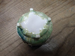 Vtg From A Friend Fancy Lusterware Green Gold White Coffee Tea Cup Germany Nice!