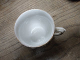 Vtg Fancy Remember Me Lusterware Gold White Coffee Tea Cup Germany Nice!