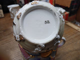 Vtg Fancy Remember Me Lusterware Gold White Coffee Tea Cup Germany Nice!