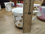 Vtg Fancy Remember Me Lusterware Gold White Coffee Tea Cup Germany Nice!