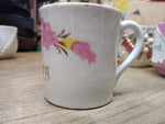 Vtg Be Happy Fancy Lusterware Gold Pink Yellow Coffee Tea Cup Germany Nice!