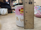 Vtg Be Happy Fancy Lusterware Gold Pink Yellow Coffee Tea Cup Germany Nice!