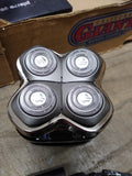 Pitbull Silver 4 Head Rechargeable Electric Skull Shaver w/Charger Works Great!