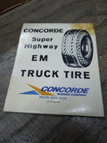 Vtg Concorde Rubber Co Advertising Matchbook High Performance Passenger Tires
