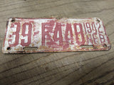 Vtg 1942 NEB Nebraska Motorcycle License Plate Truck Motorcycle Harley Indian